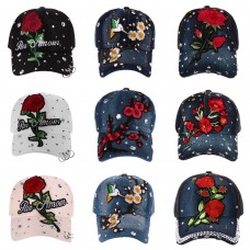 Hombre Mujer Embroidery Denim Cap Baseball Snapback Hat HipHop Adjustable Bboy Cap  eb-79929878